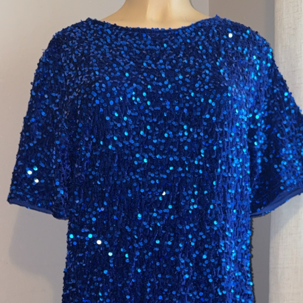 Fashion Nova Royal Blue Sequin Dress